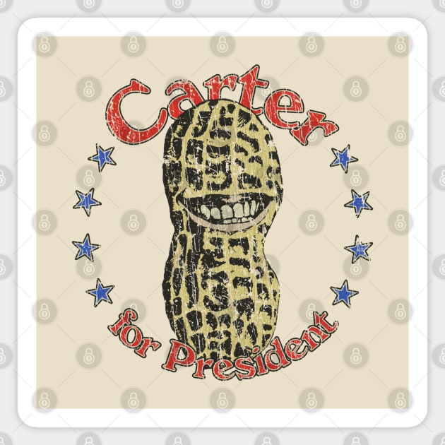 Carter For President Smiling Peanut 1976 Sticker by JCD666